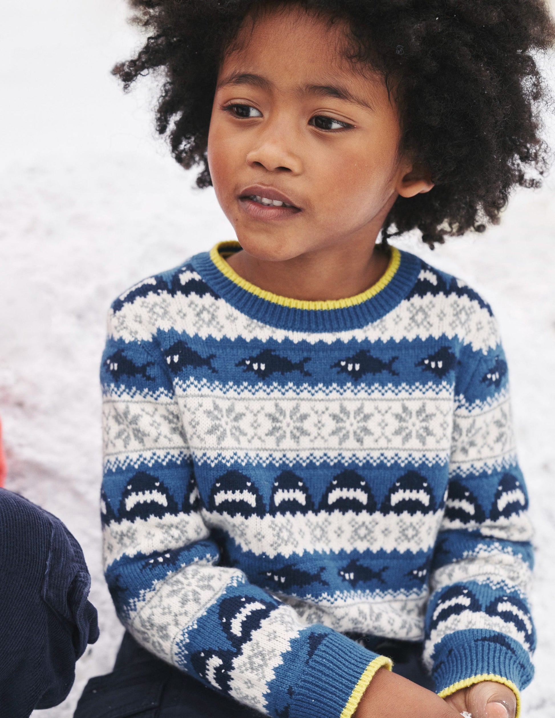 All Over Fair Isle Jumper-Dark Cobalt Sharks-1