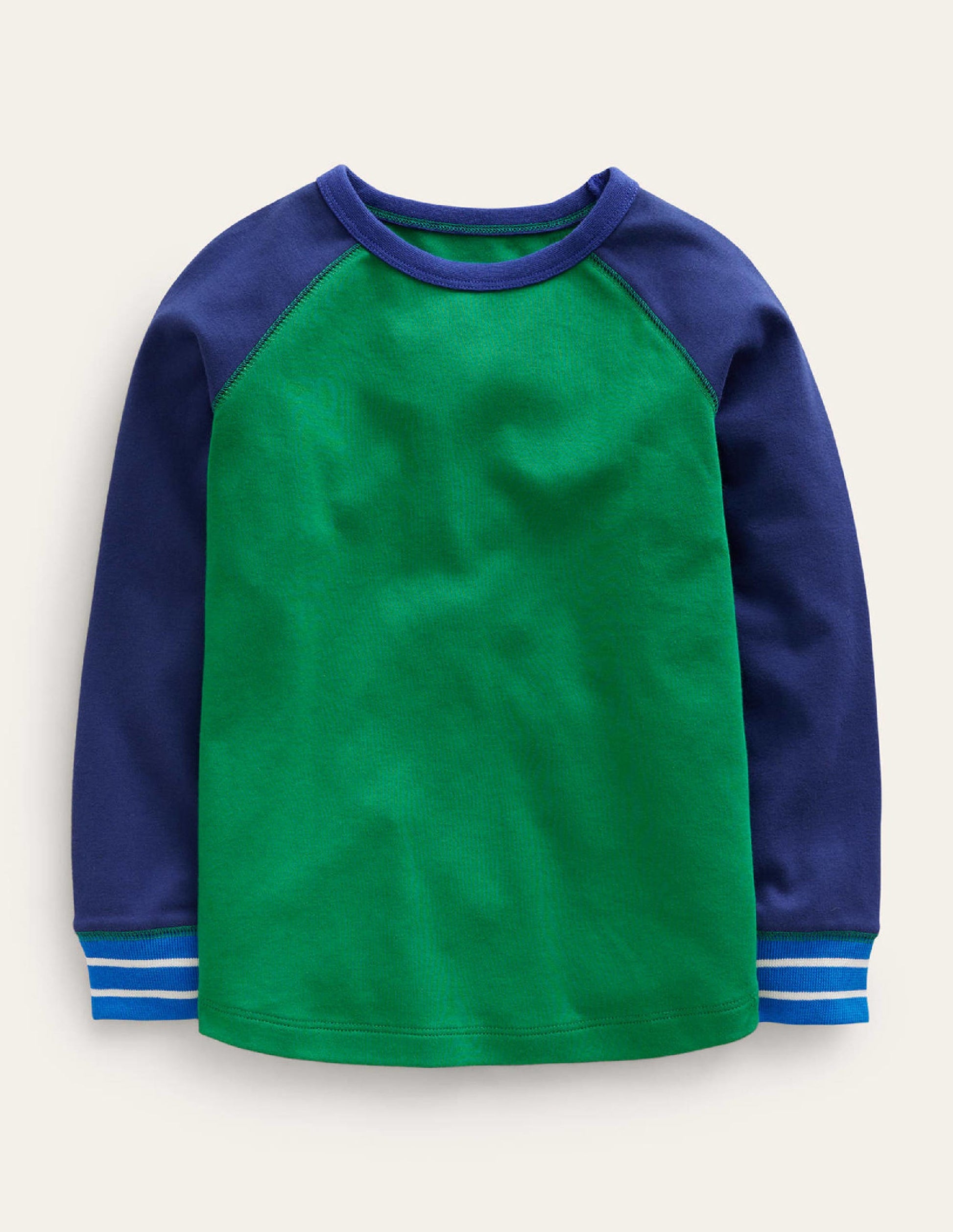 Supersoft Raglan T-shirt-College Navy/ Egyptian Blue-1
