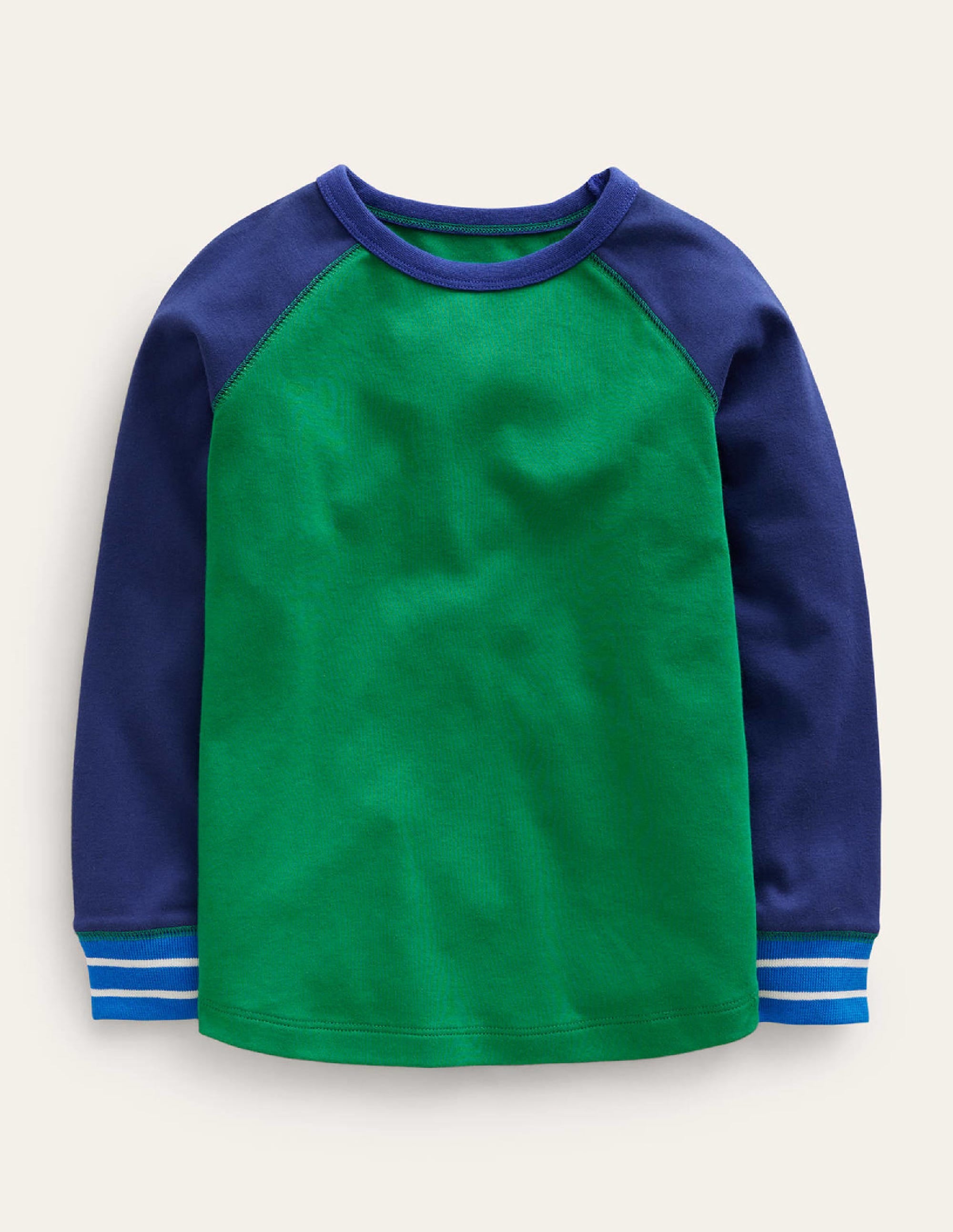 Supersoft Raglan T-shirt-College Navy/ Egyptian Blue - Image 1