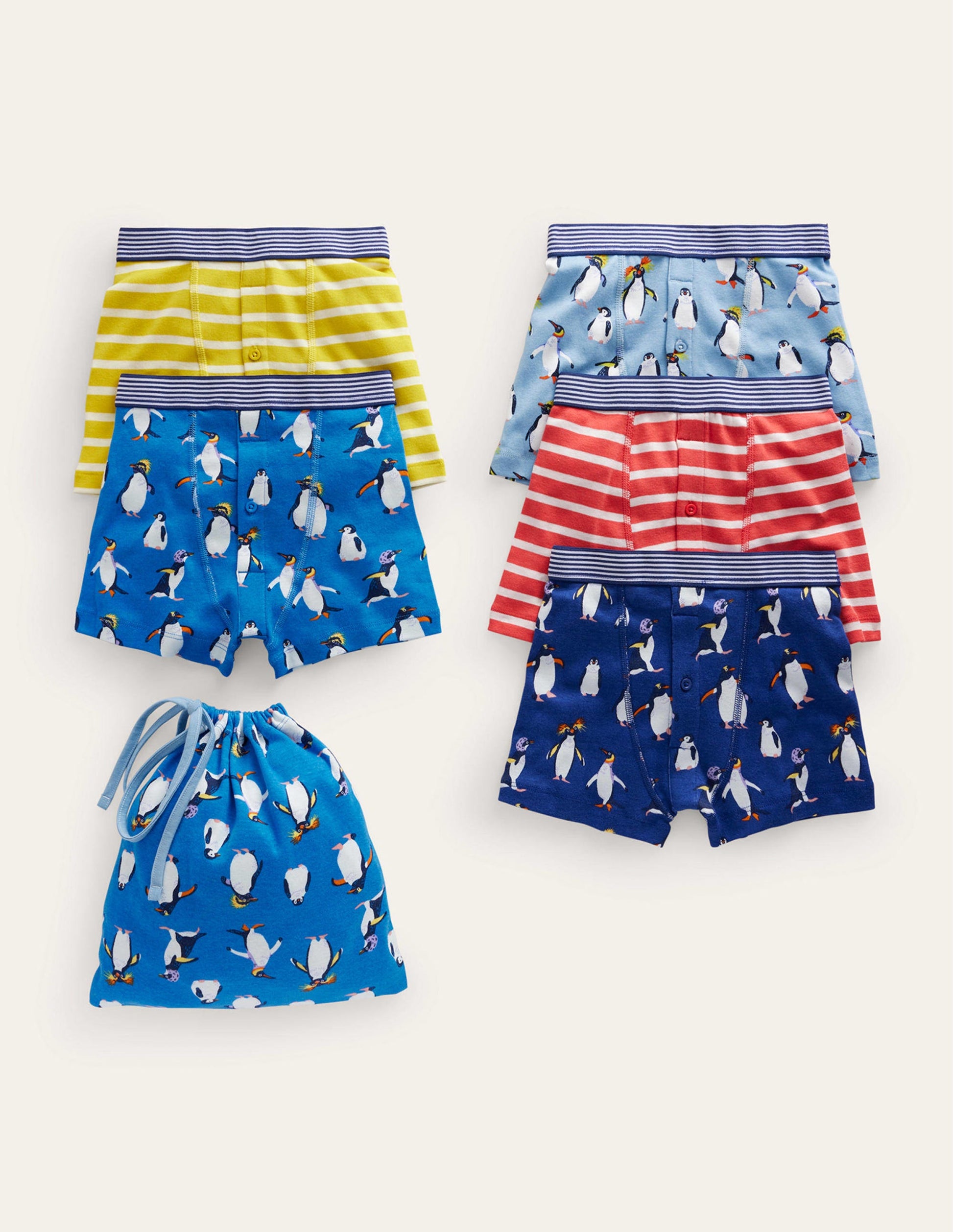 Boxers 5 Pack-Multi Penguins-1