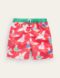 Swim Shorts-Cayenne/ Eggnog Seagulls