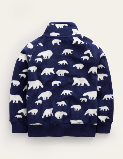 Cosy Fleece-Navy Polar Bears-2