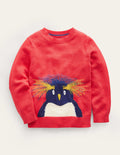 Fun Cosy Jumper-Jam Red Penguin