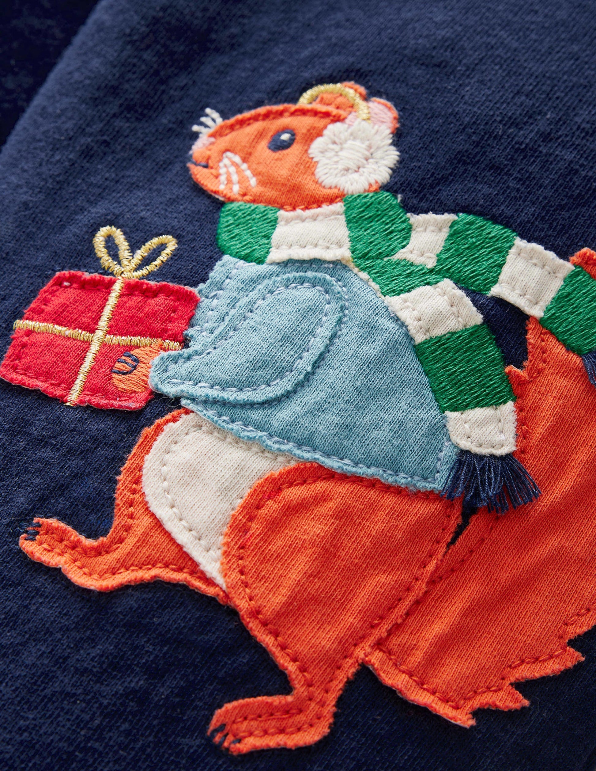 Christmas Applique Joggers-Festive Bunnies-3