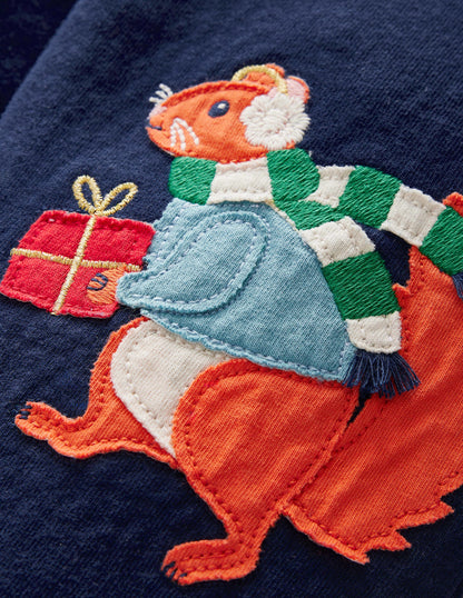 Christmas Applique Joggers-Festive Bunnies-3