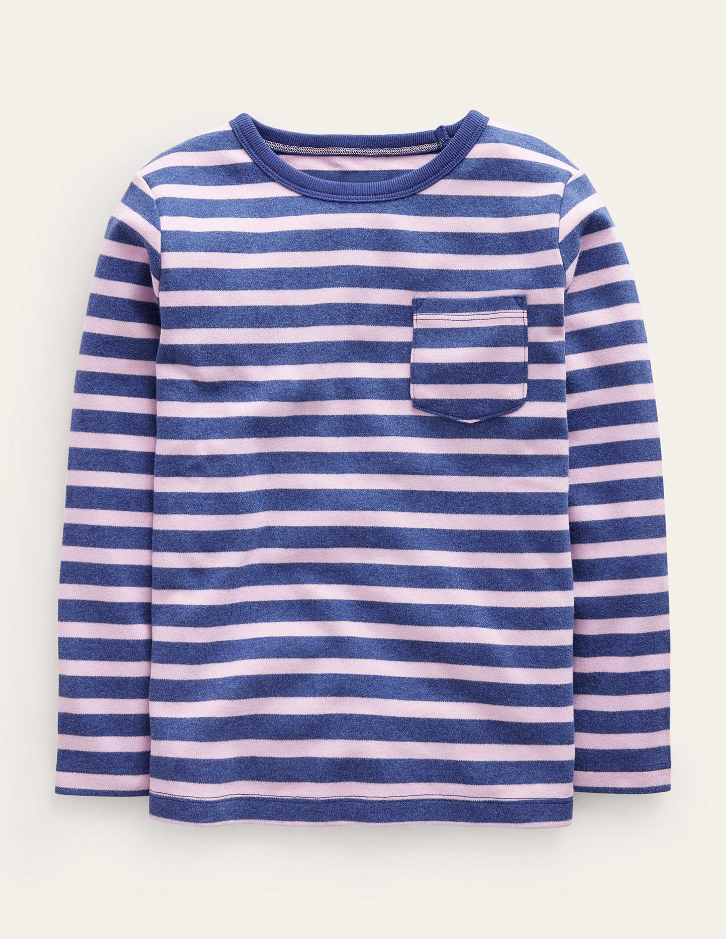 Supersoft Long Sleeve T-shirt-College Navy Marl/Lilac