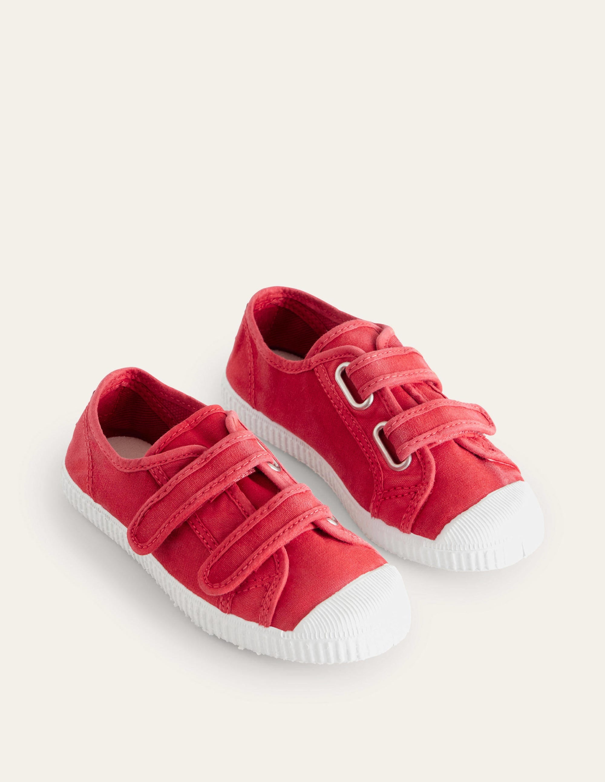 Double Strap Canvas Shoes-Red - Image 2