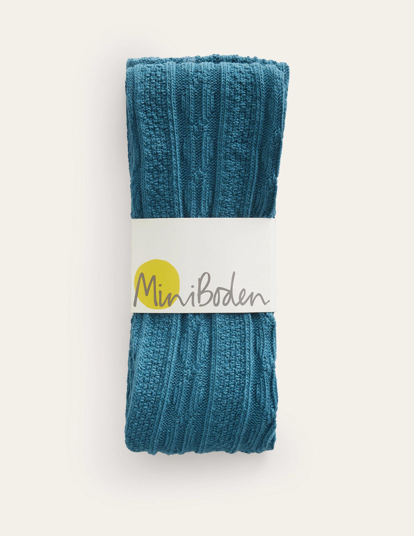 Cable Footless Tights-Larkspur Green