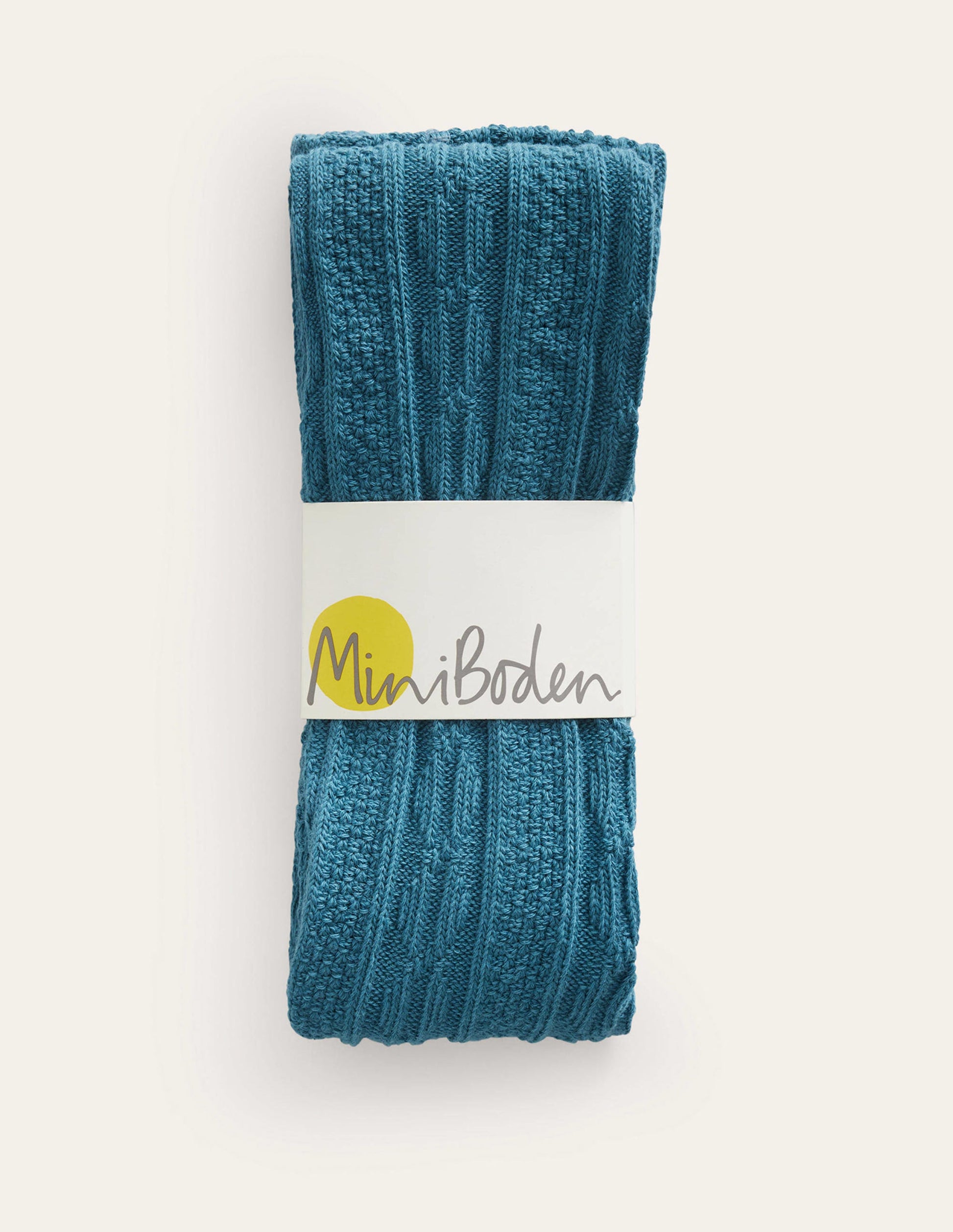 Cable Footless Tights-Larkspur Green-2