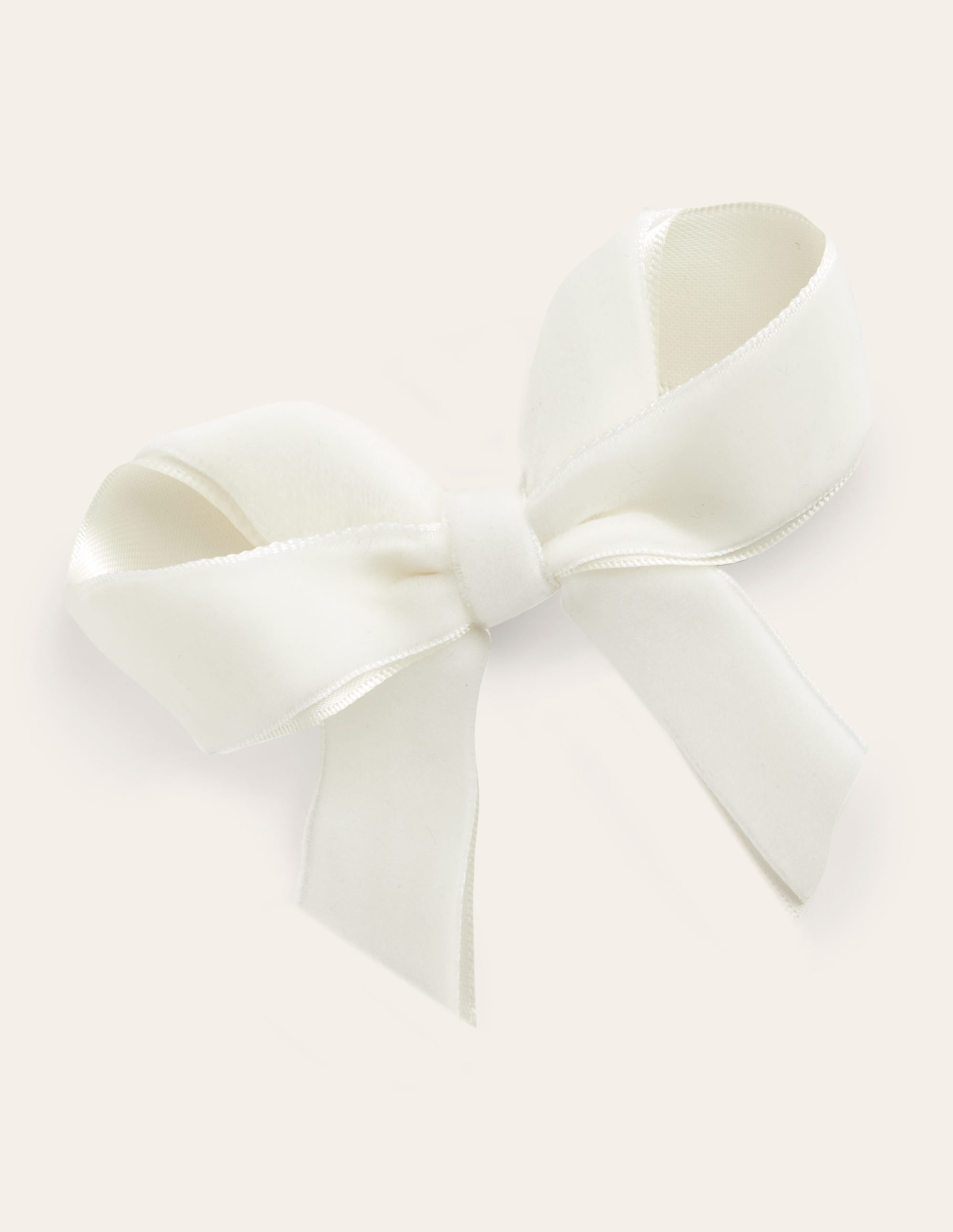 Large Bow Hair Clip-Ivory - Image 1