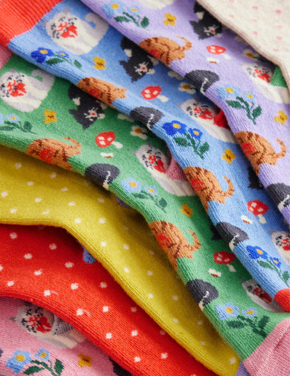 Socks 7 Pack-Multi Cats-2
