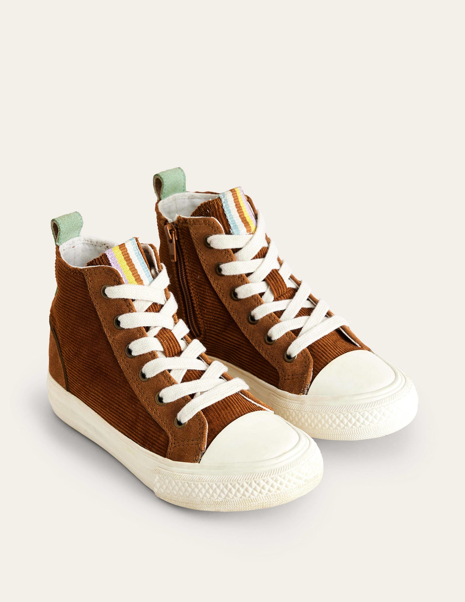 Corduroy High Tops-Brown-2