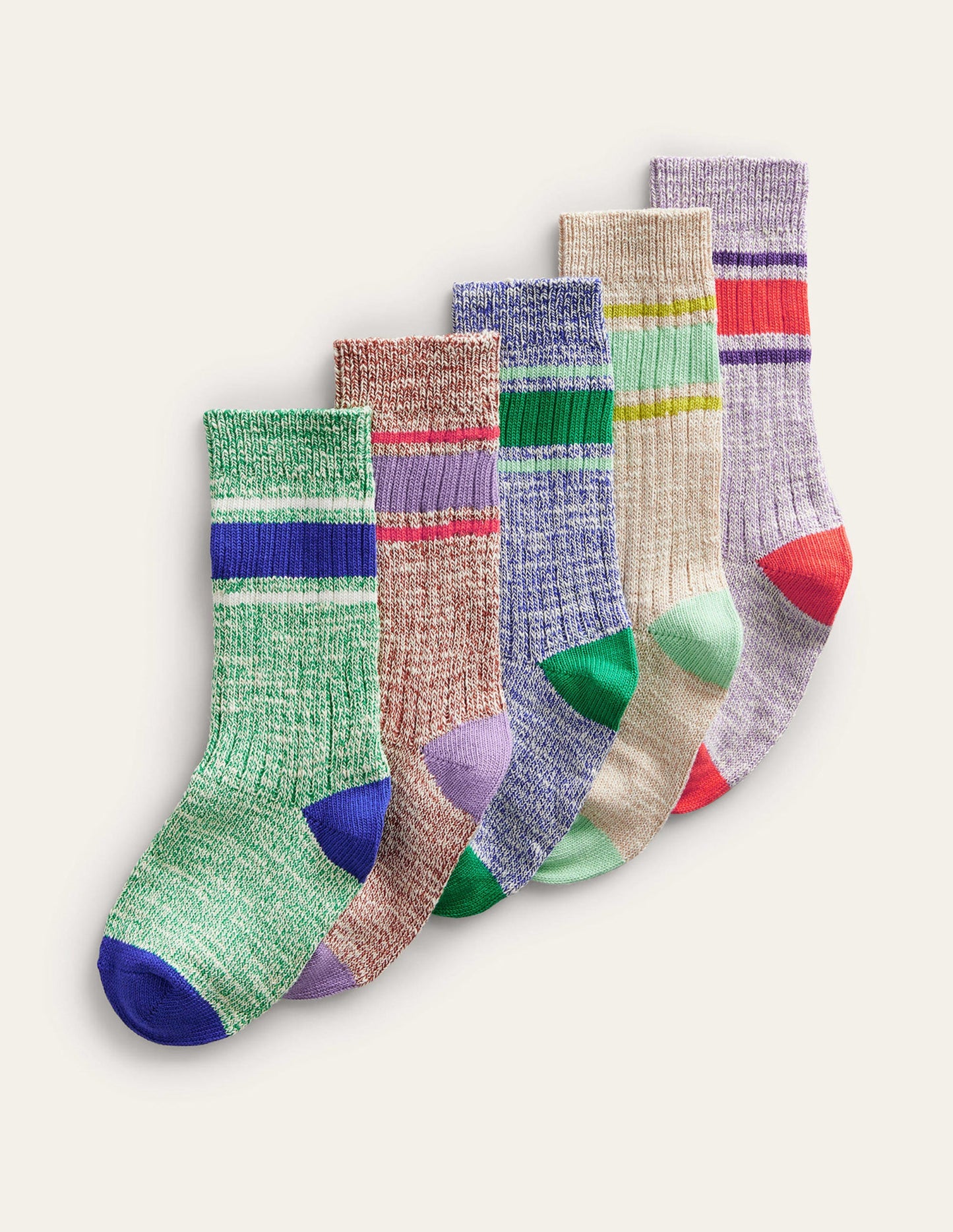 Chunky Socks 5 Pack-Multi Stripe
