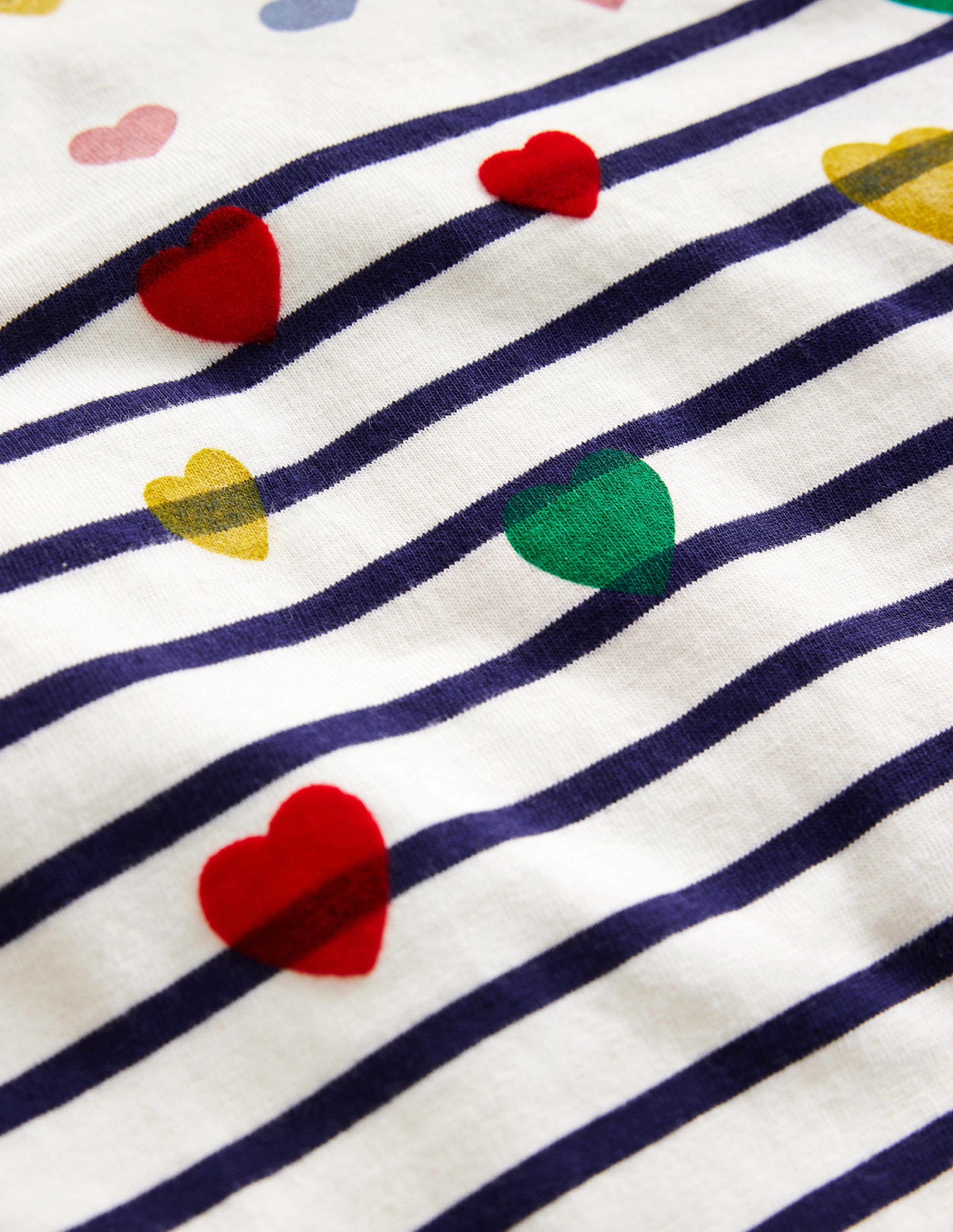 Fun Breton-Ivory/Navy Multi Hearts - Image 3