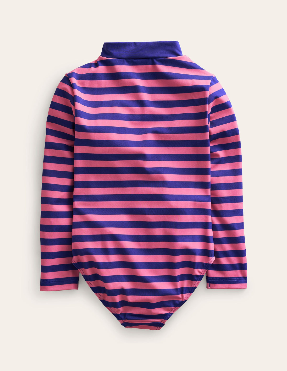 Long-sleeved Swimsuit-Azelea and Bluing Stripe - Image 2