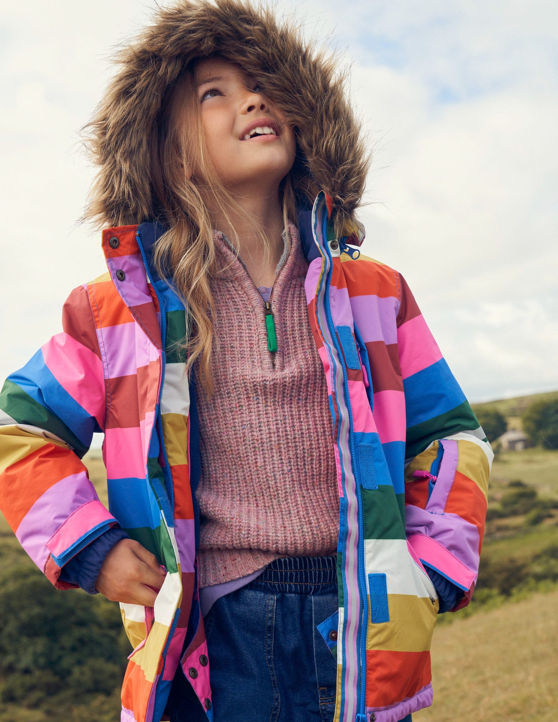 All-Weather Waterproof Jacket-Multi Stripe-1