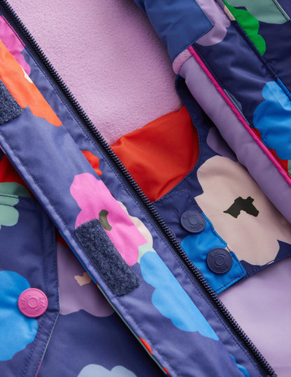 All-Weather Waterproof Jacket-Navy Floral-3