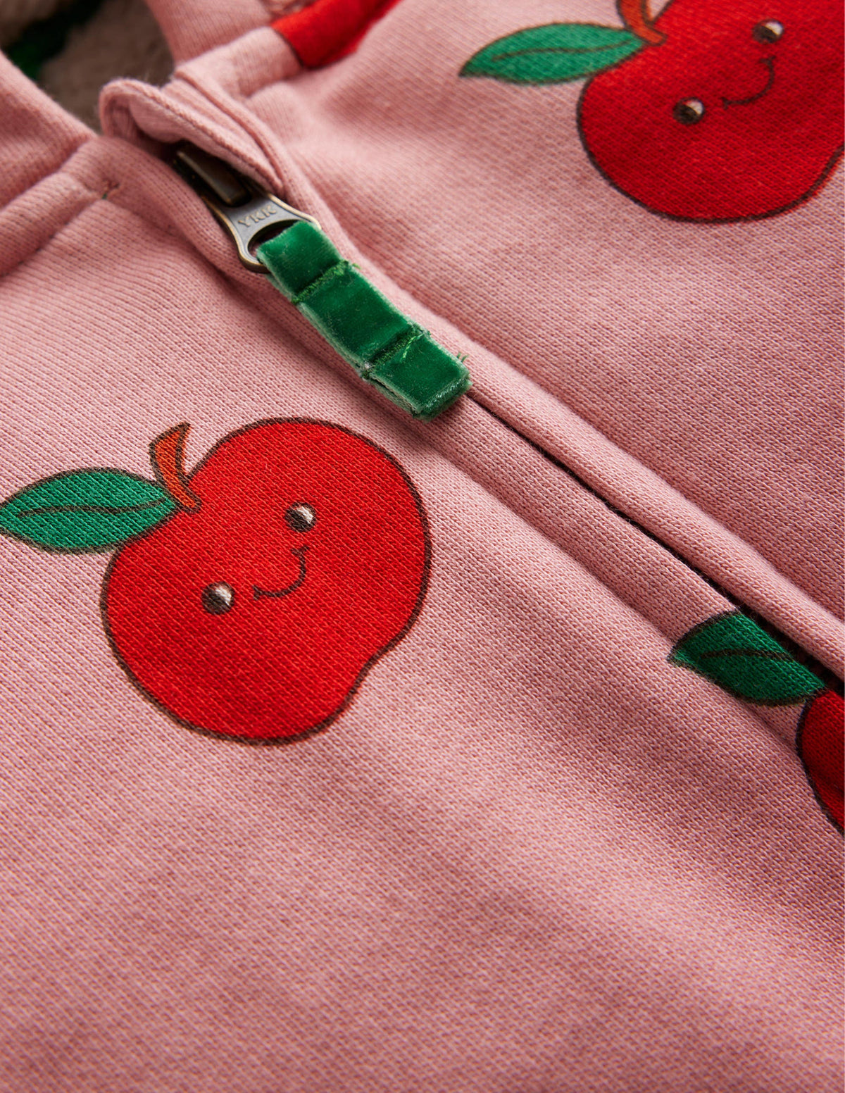 Shaggy-lined Hoodie-French Pink Apples-3