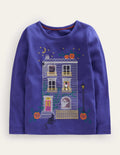 Superstitch T-Shirt-Starboard Blue Haunted House