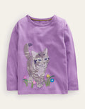 Superstitch T-Shirt-Aster Purple Cat