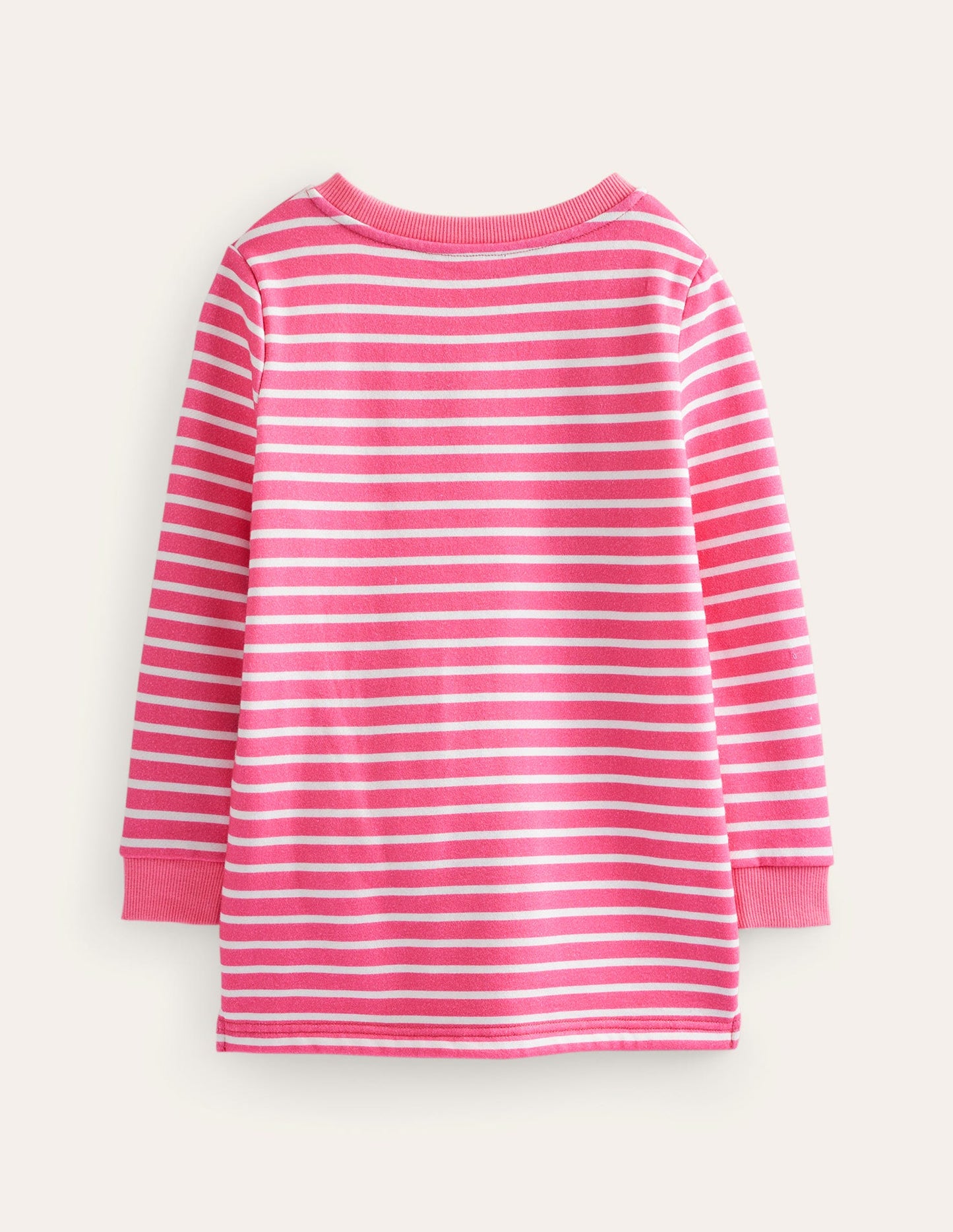 Appliqué Pocket Tunic-Cosmos Pink/Ivory Stripe