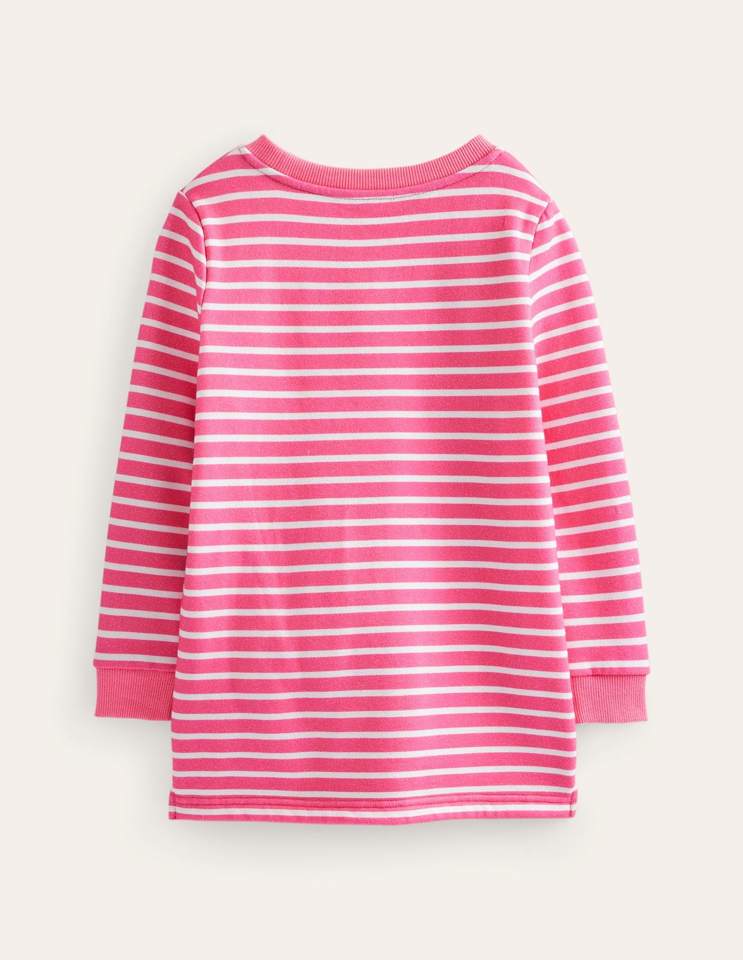 Appliqué Pocket Tunic-Cosmos Pink/Ivory Stripe-4