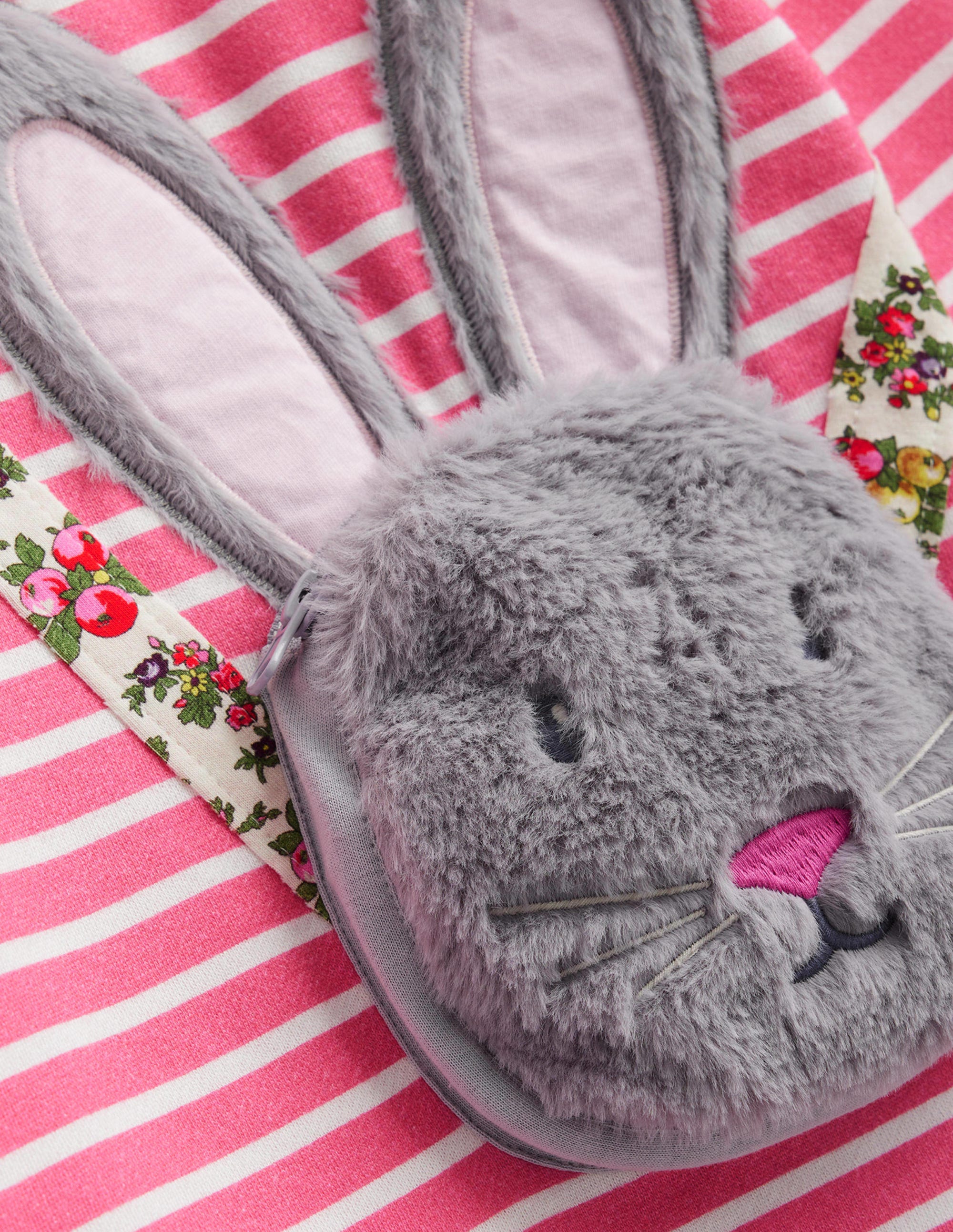 Appliqué Pocket Tunic-Cosmos Pink/Ivory Stripe - Image 3