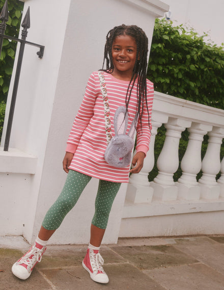 Appliqué Pocket Tunic-Cosmos Pink/Ivory Stripe