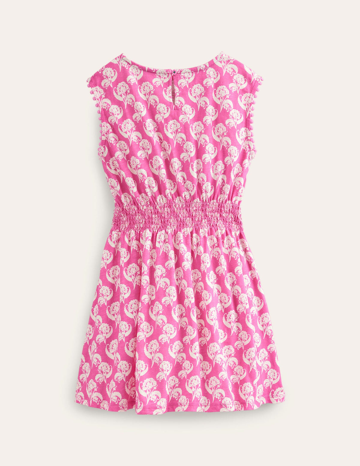 Printed Holiday Dress-Plum Blossom Floral Stamp - Image 2