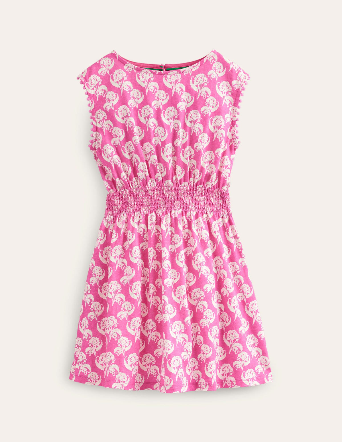 Printed Holiday Dress-Plum Blossom Floral Stamp-1