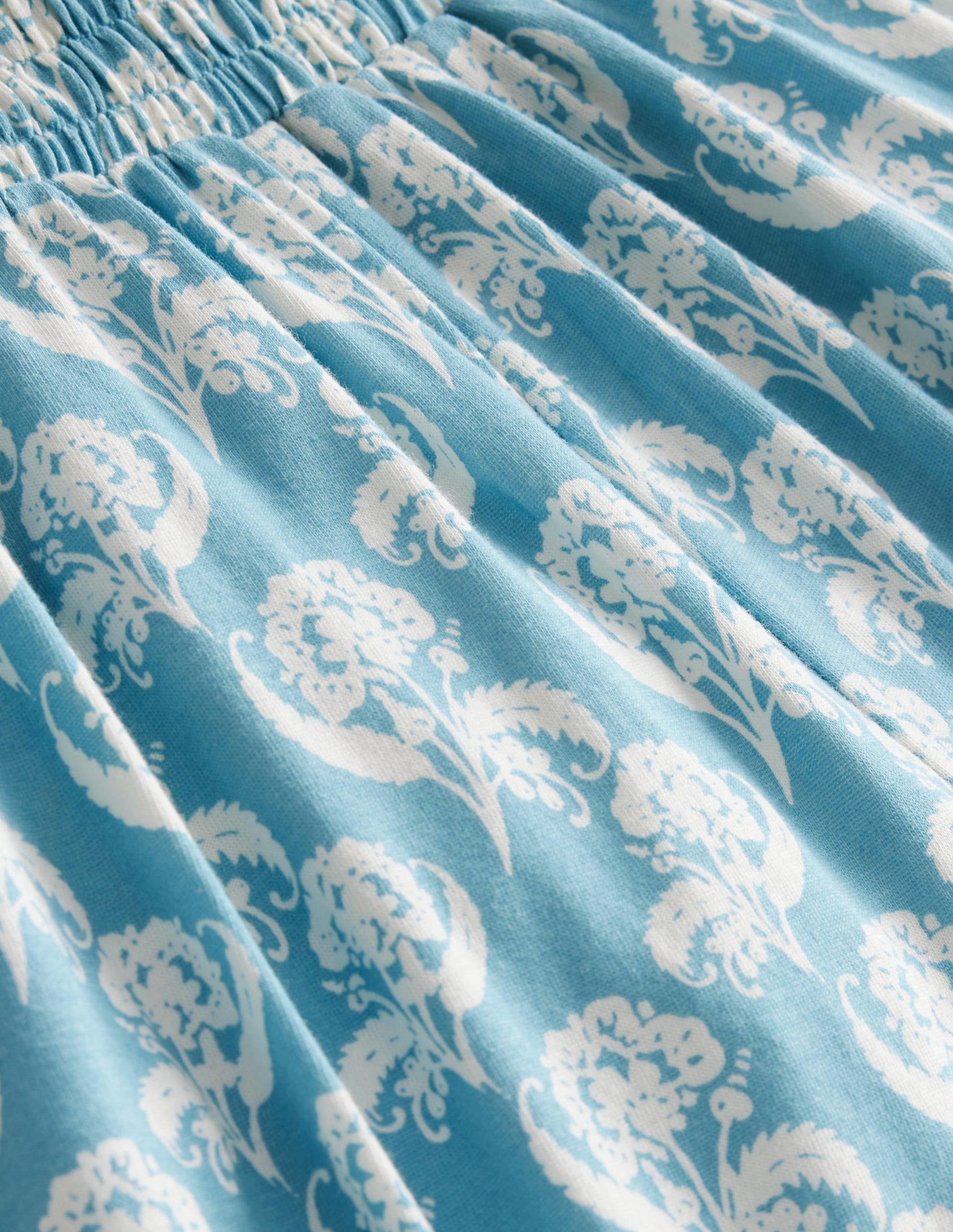 Jersey Harem Trousers-Blue Woodlock Floral - Image 3