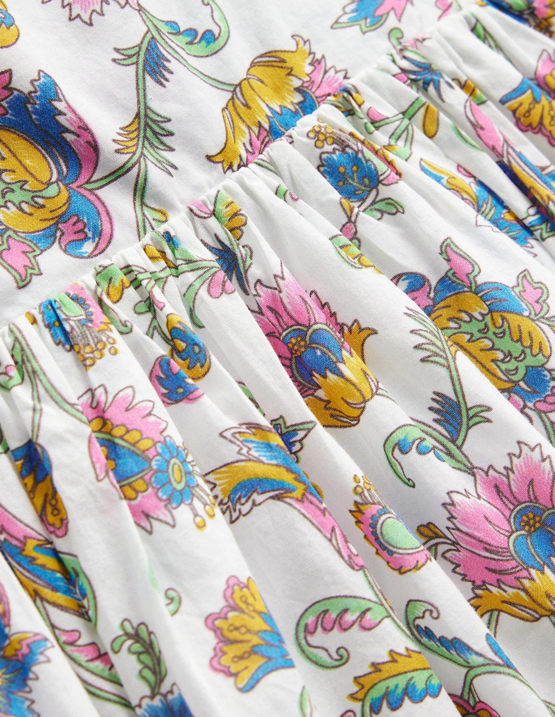 Bow Back Cotton Dress-Plum Blossom Summer Vine-3