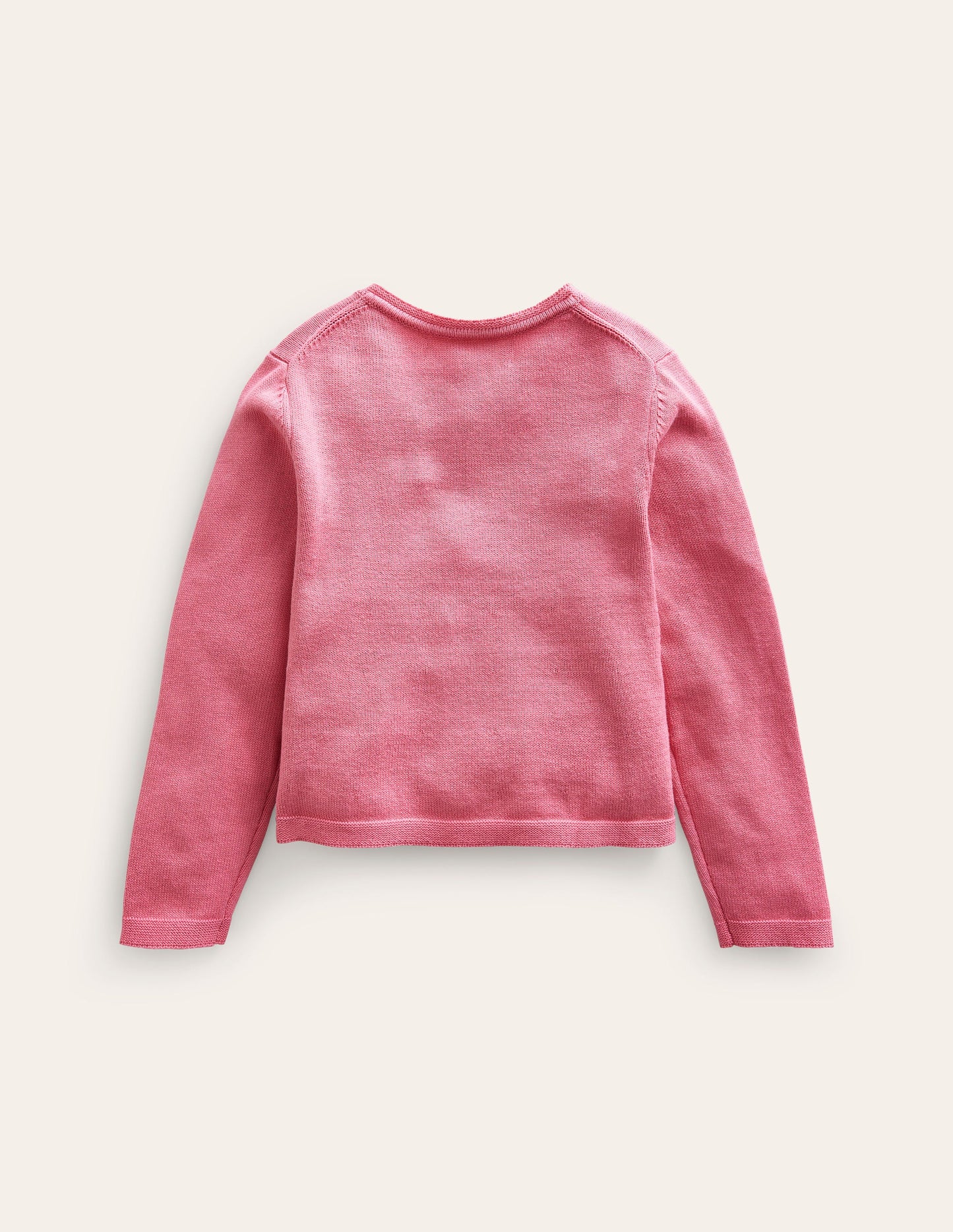 Pointelle Cotton Cardigan-Formica Pink