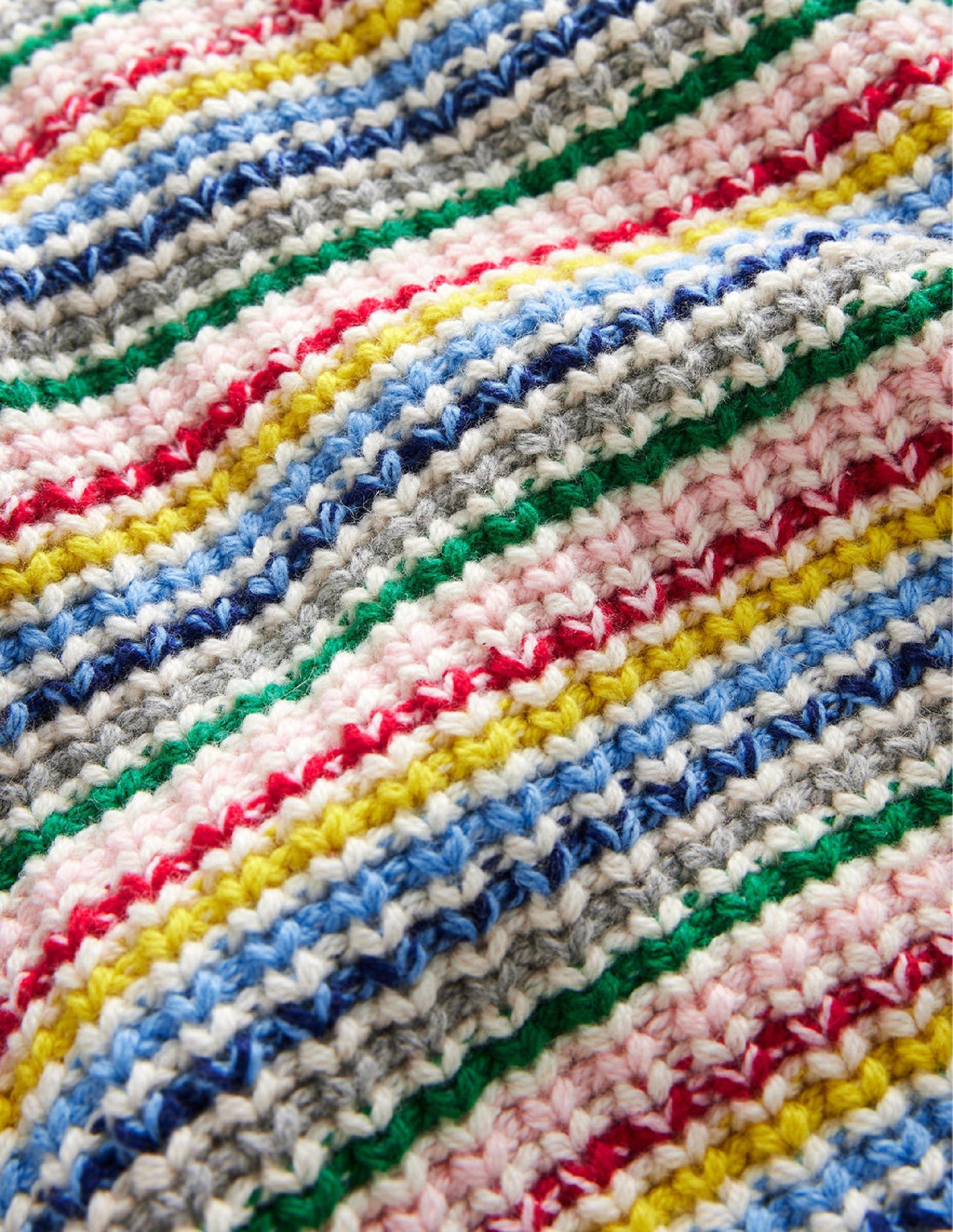 Chunky Striped Jumper-Ivory Multi Stripe