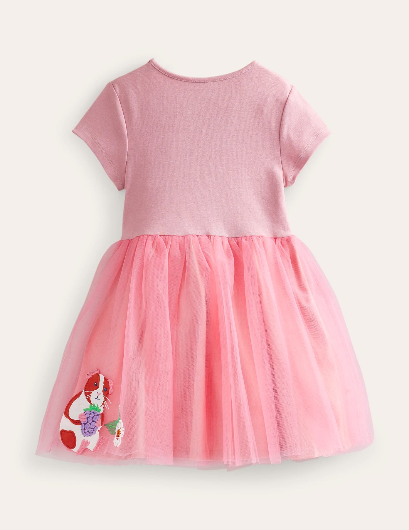 Applique Tulle Ballet Dress-Almond Pink-3
