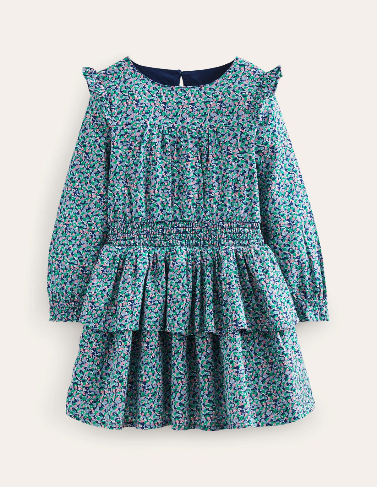 Frill Cotton Dress-Ditsy Floral-1