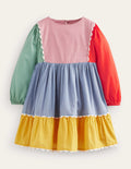 Tiered Scallop Dress-Multi