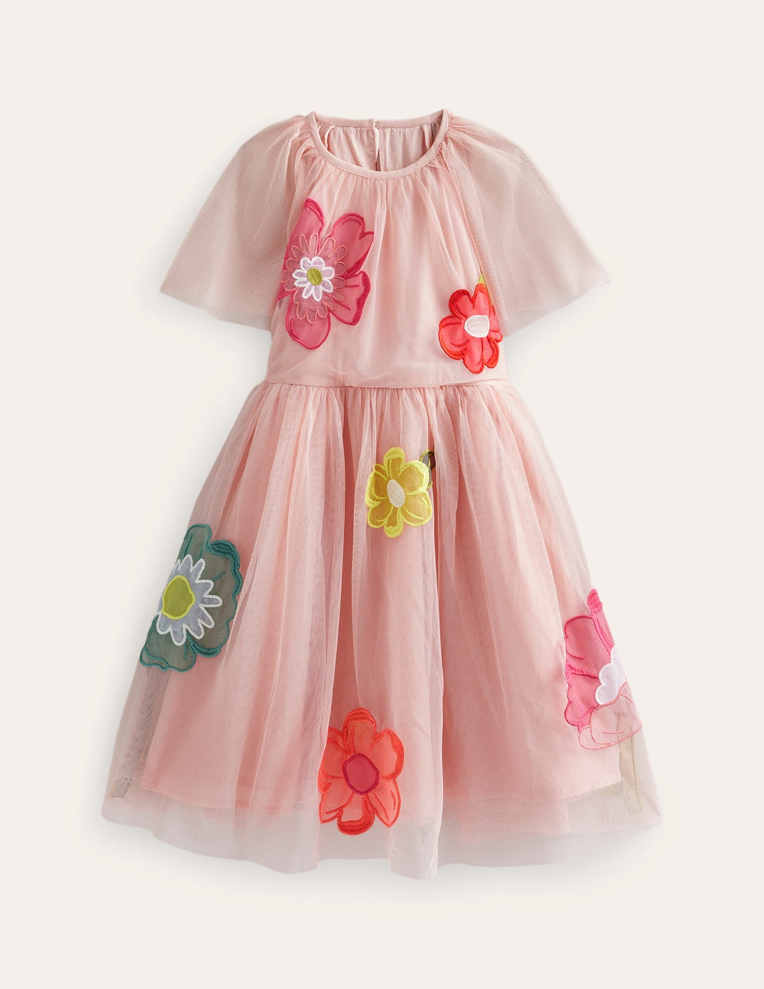Tulle Appliqué Dress-Provence Dusty Pink - Image 1