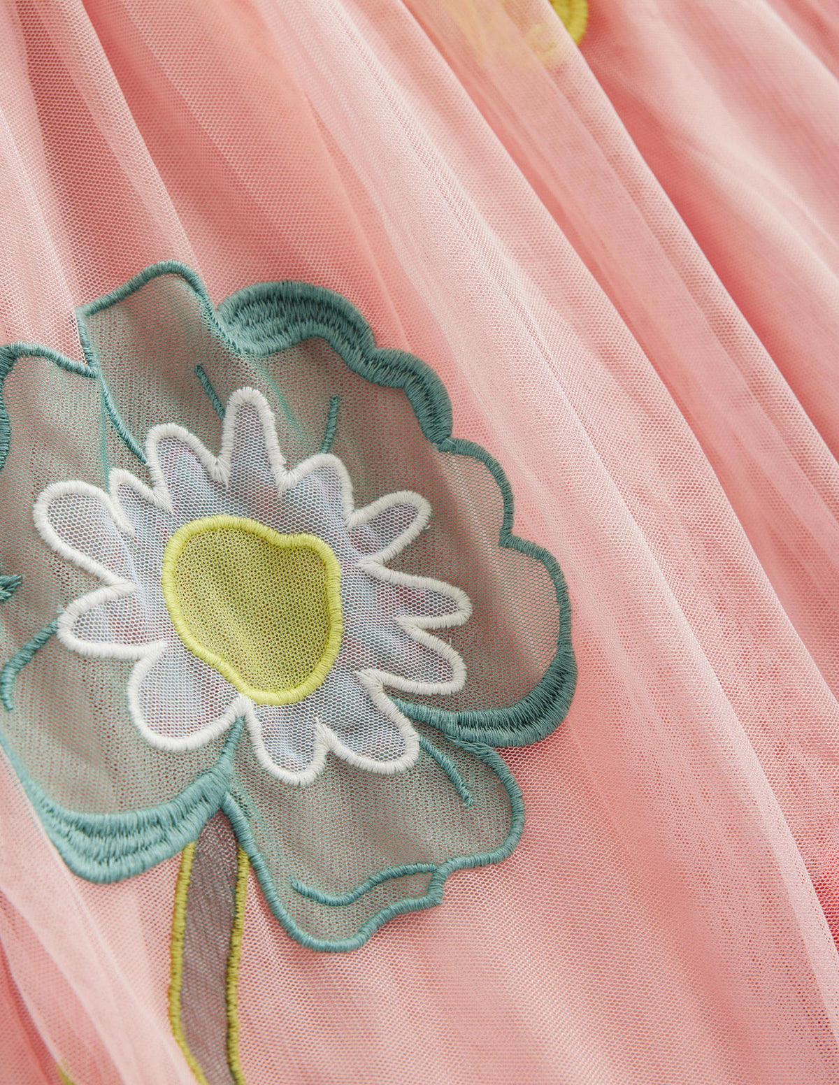 Tulle Appliqué Dress-Provence Dusty Pink - Image 3