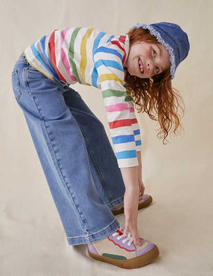 Wide Leg Trouser-Mid Vintage Blue-5