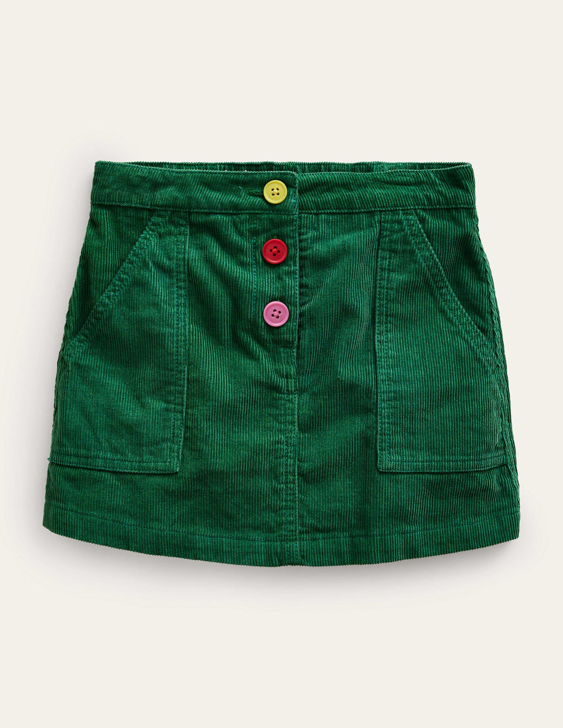A-Line Mini Skirt-Deep Green-2