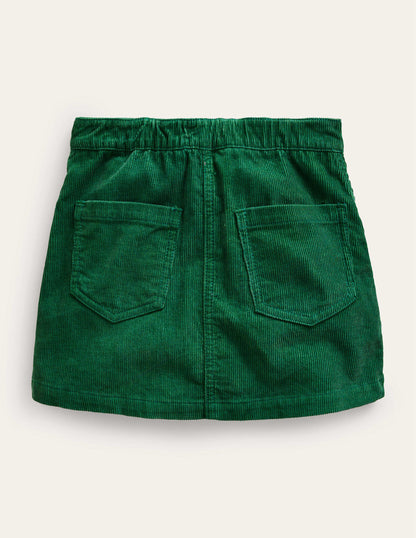 A-Line Mini Skirt-Deep Green-3