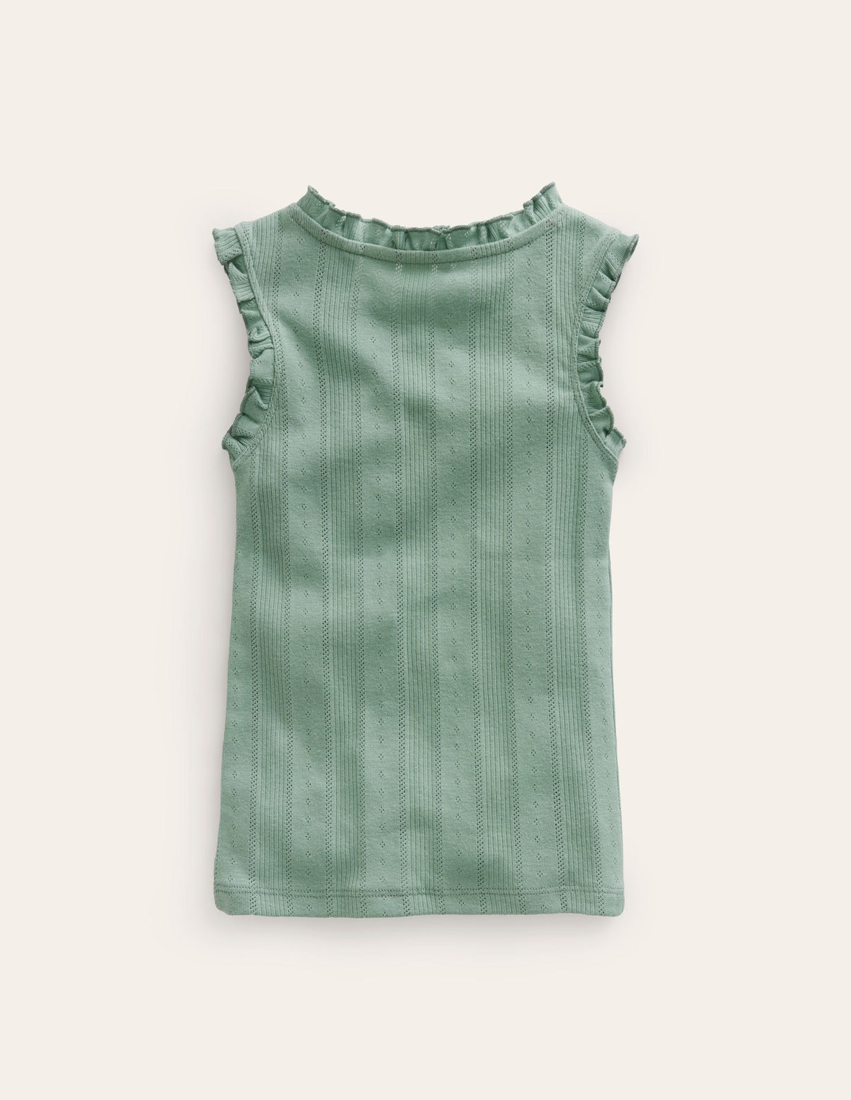 Pointelle Vest-Smoke Green - Image 2