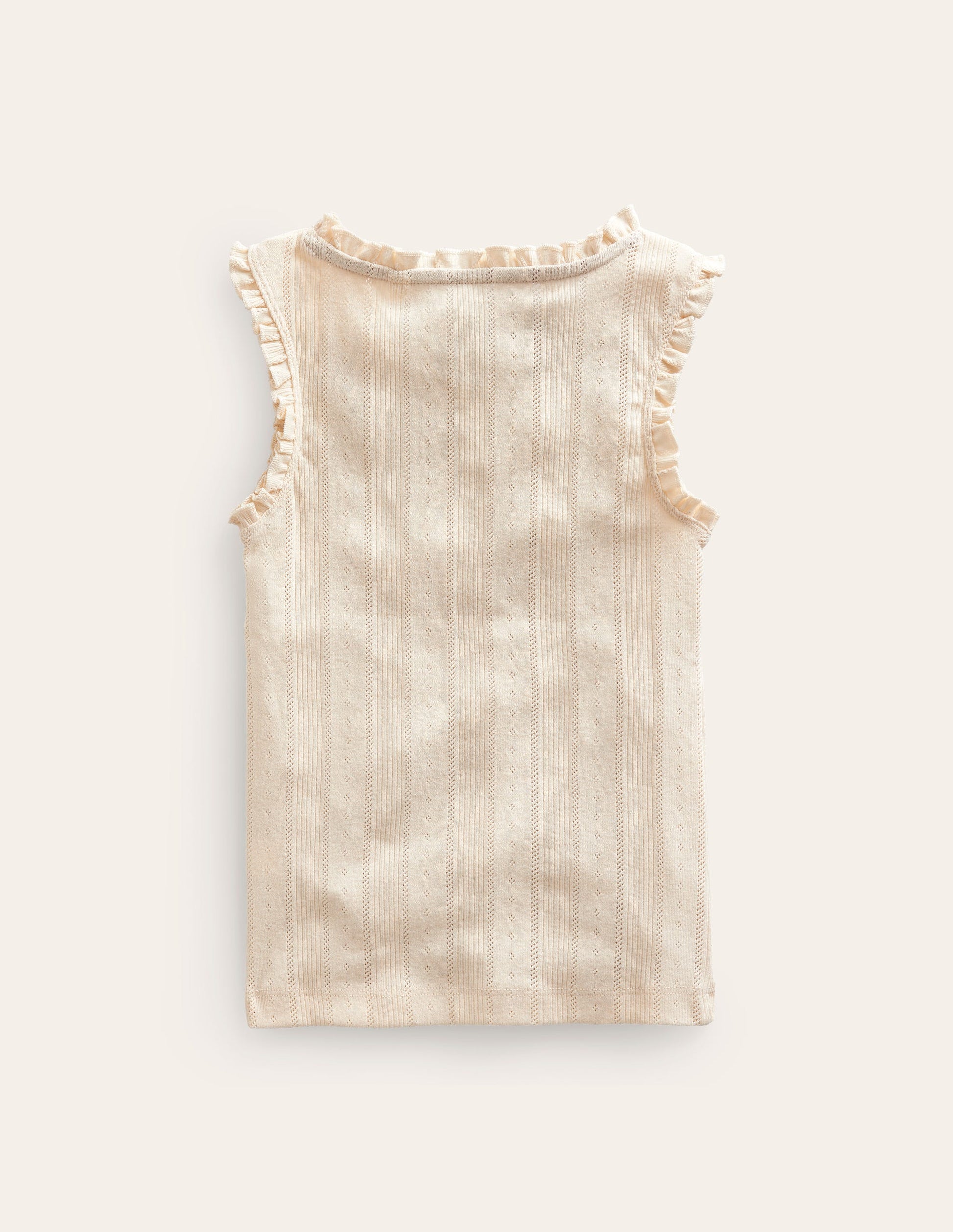 Pointelle Vest-Ivory-2