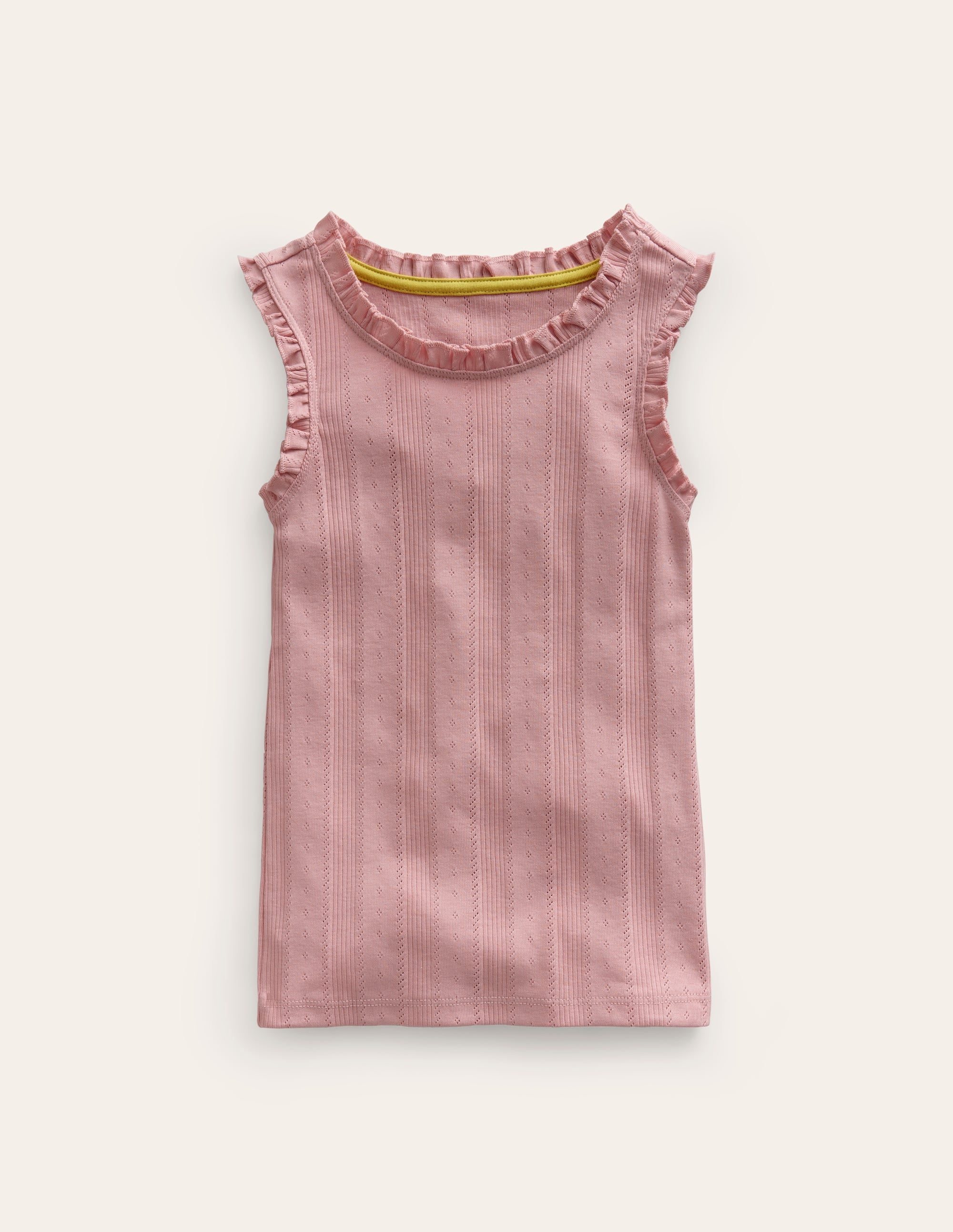 Pointelle Vest-Vintage Pink - Image 1