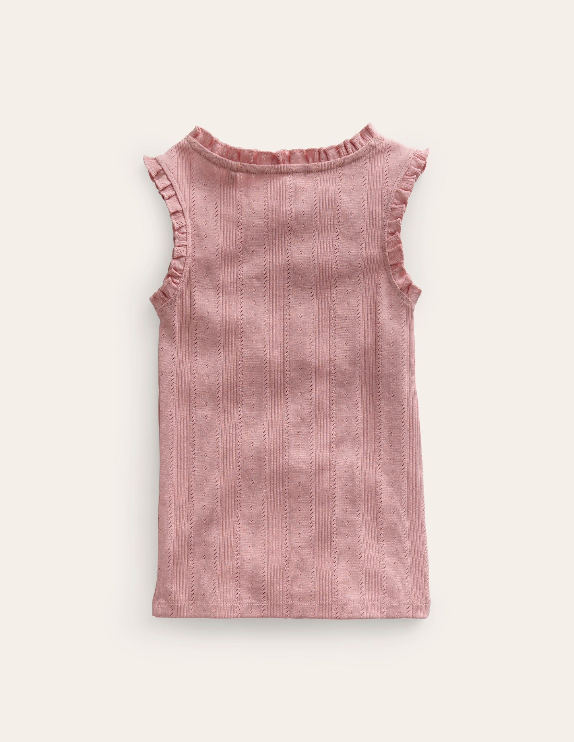 Pointelle Vest-Vintage Pink - Image 2