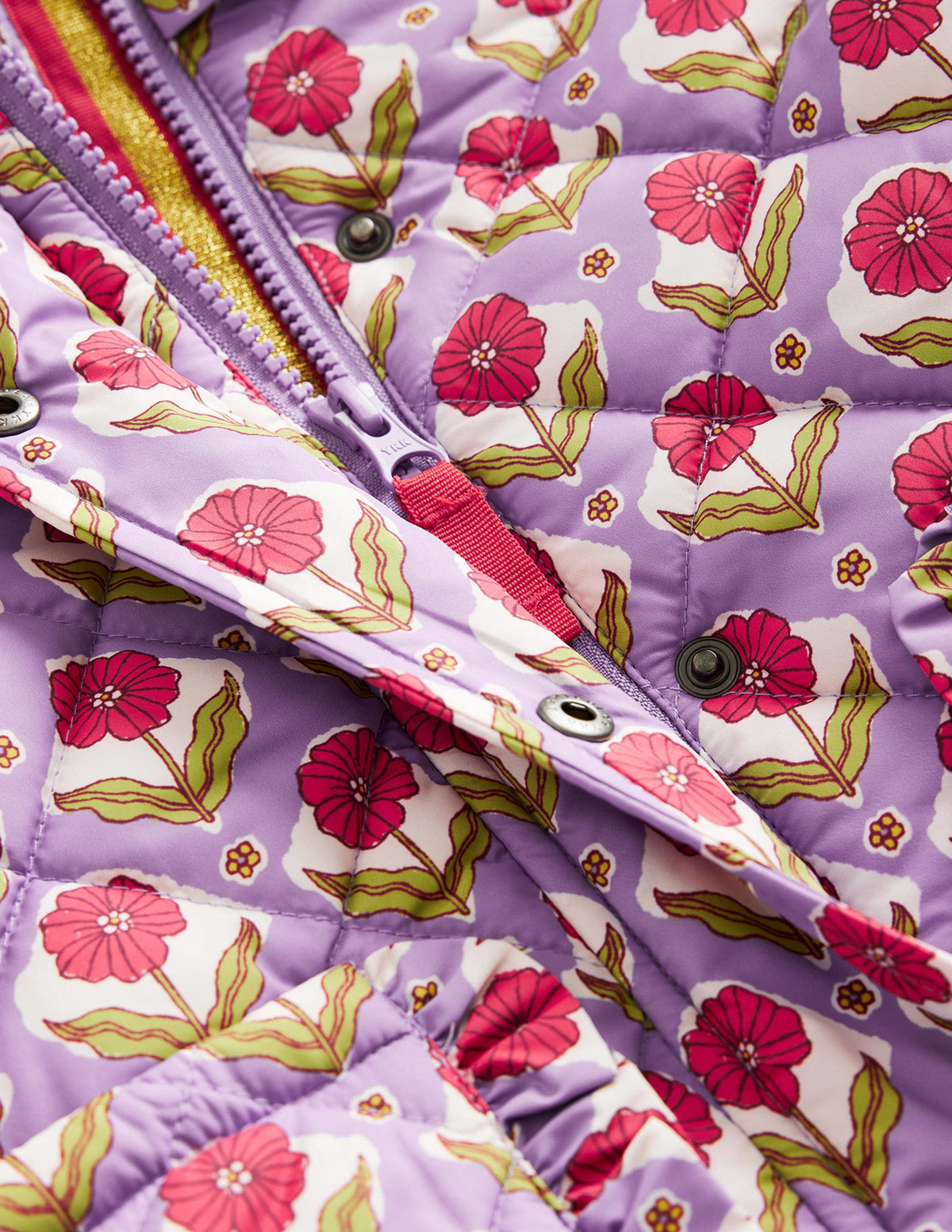 Scallop Quilted Anorak-Aster Purple Woodblock Flower-3