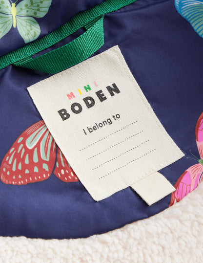 2-in-1 Padded Coat-Navy Butterflies-5