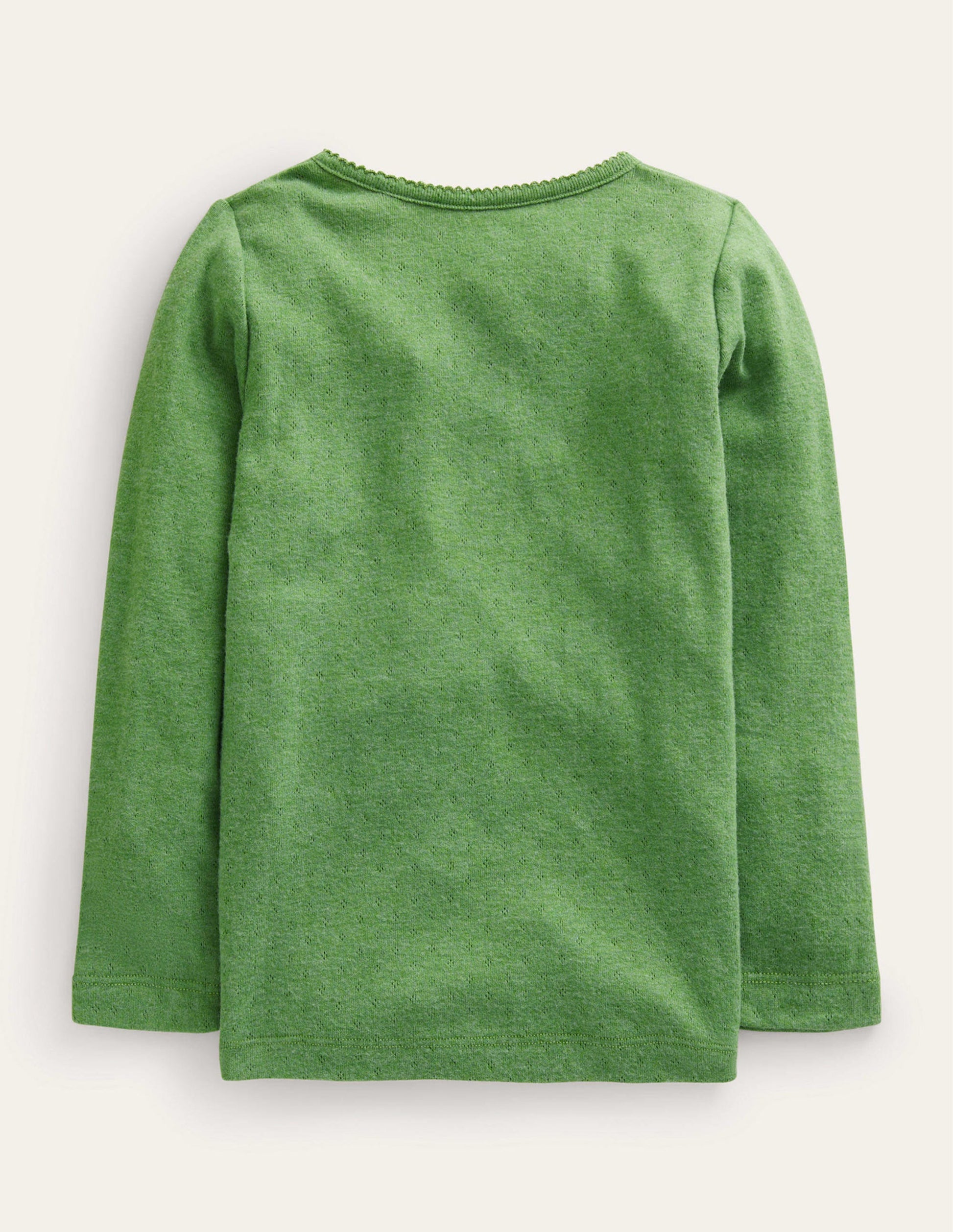 Henley Pointelle Top-English Ivy Green-2