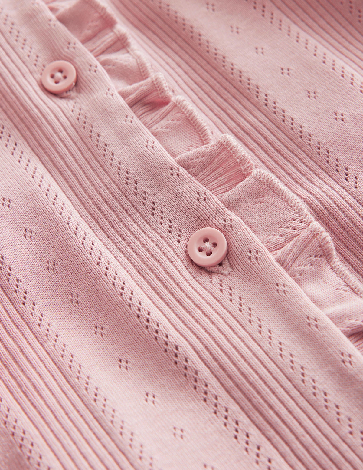 Pointelle Cardigan-Vintage Pink-3